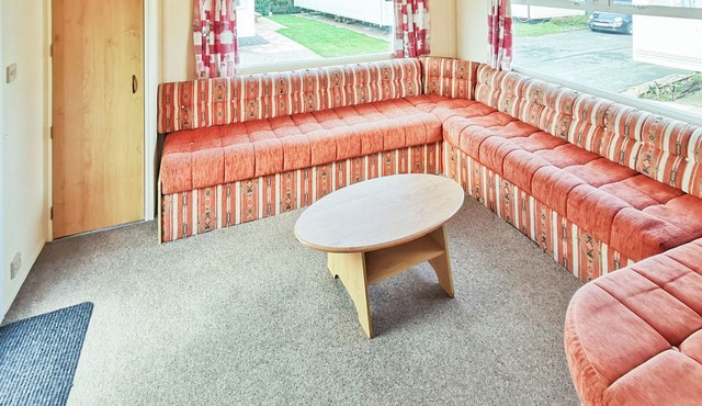 Comfortable caravan with one double and two twin.
