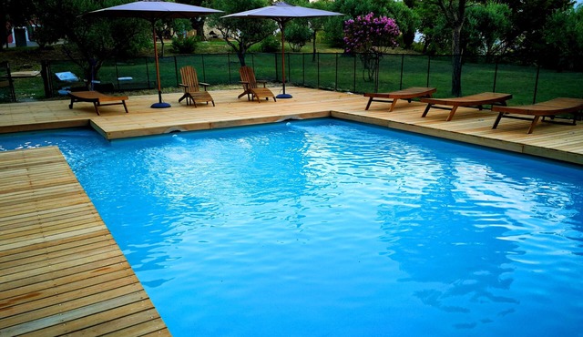 Comfortable gite overlooking garden and swimming pool in a beautiful country house