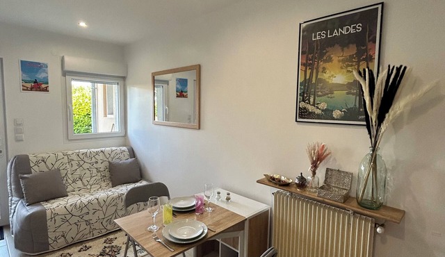 Comfortable ground floor studio in Dax free parking