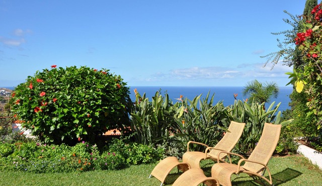 Comfortable home with a beautiful blooming garden and a view of the Atlantic