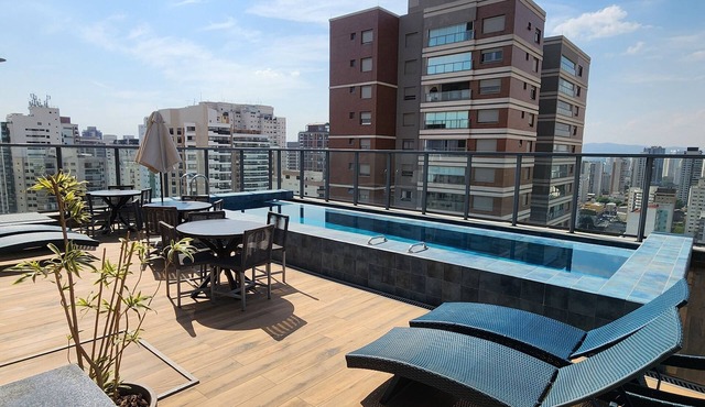 Comfortable studio apartment in Perdizes - Allianz Parque with pool and rooftop.