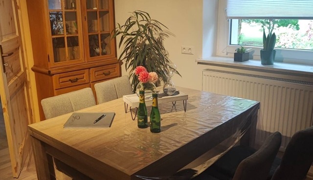 Comfortable vacation apartment with terrace and garden in the Uckermark