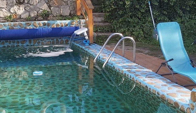 Comfortable villa with a private pool and gorgeous orchard.