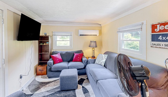 Comforting cottage with gas grill, patio, deck, firepit, firepit, & kitchenette