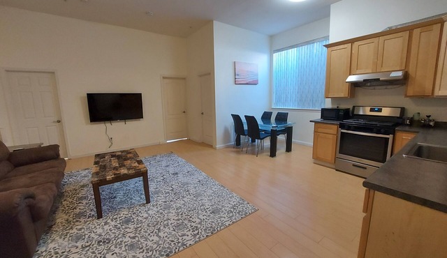 Comfy 2 bdrm 1 bath 3 beds in-law unit w/kitchen