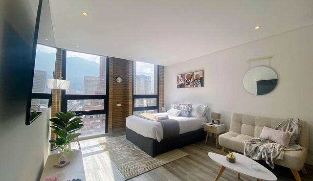 Comfy & central studio with wonderful view