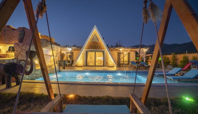 conservative villa with large garden and kids playing area