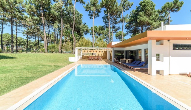 Contemporary style villa, pool, overlooking golf fairway, near stunning beaches