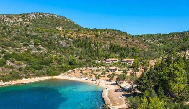 Contemporary Beachfront Studio-House near Vathy with Direct Beach Access