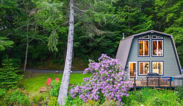 Cozy A-Frame w/Spa+14 acres+EV+Trails+Lake Access