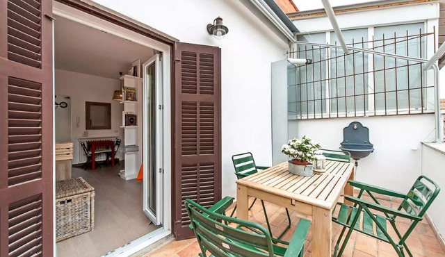 Cozy and bright studio with terrace in Rome Ponte Milvio