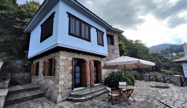 Cozy Blue Stone House with a Great Sea View.