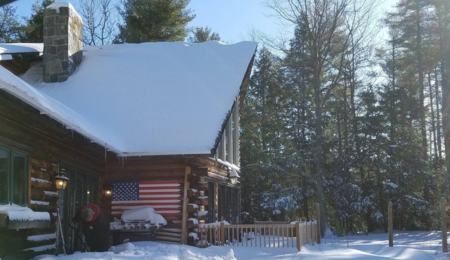 Cozy Large A-Frame Log Home with Fenced Yard (All Dogs Welcome!)