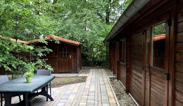 Cozy log cabin with a nice outdoor space @ Veluwe
