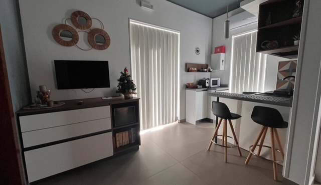 Cozy studio apartment, furnished in modern vintage style, located in the center of town
