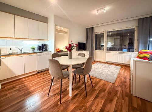 Cozy two-room apartment with sauna and balcony