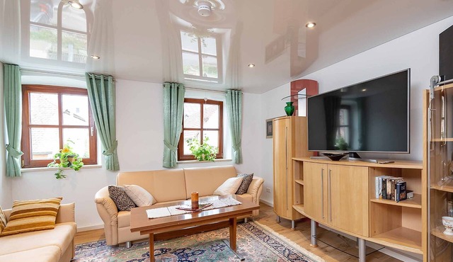 Cozy vacation apartment with garden and pavilion