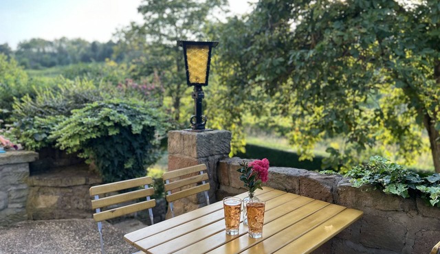 Cozy vacation apartment between forest and vineyards with terrace and garden