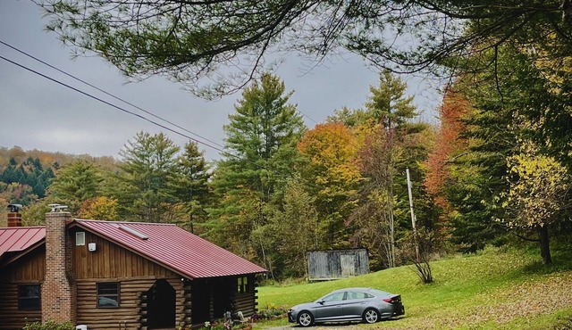 Cozy Vermont Log Cabin . Wilderness,Pet Friendly!