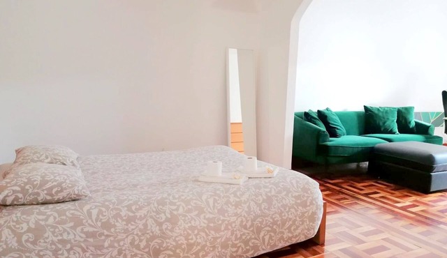 CQ4 | Large Studio with Balcony, Kitchen, Work/Dining Area and Private Bathroom