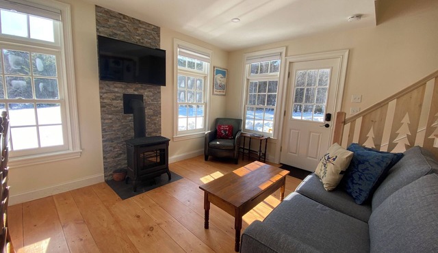 Custom built 2-bedroom cabin on 3 acres. Two miles to Ludlow town center.