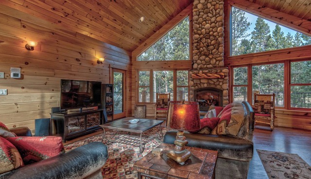 Custom Built Log Cabin Deschutes River, floating