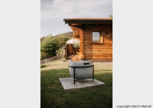 Das Paradieschen Edlitz - stilvolles Blockhaus mit Kamin