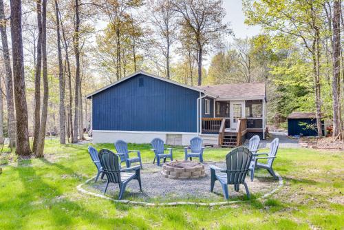Deck & Community Perks: Bright Pocono Lake Home!