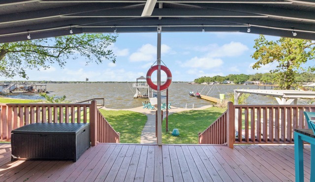 Deep water that does not dry. Perfect fishing off dock.