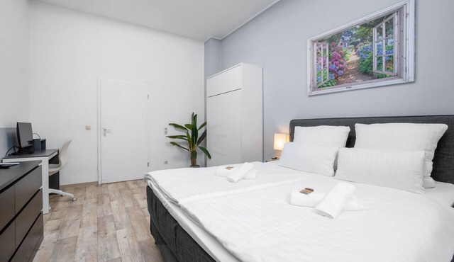 Design loft, fully equipped, terrace, 2 min Duisburg central station