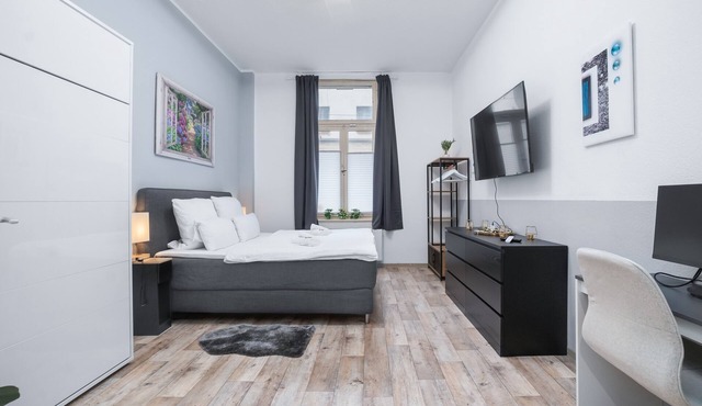 Design loft, fully equipped, terrace, 2 min Duisburg central station