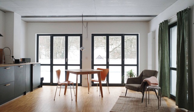 Design studio with roof terrace on the edge of the forest