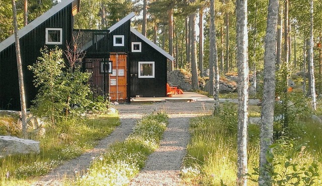 Designer container home by the sea in Långvind