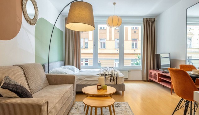Designer Prague Studio in a Vibrant Neighborhood by EasyBNB Premium