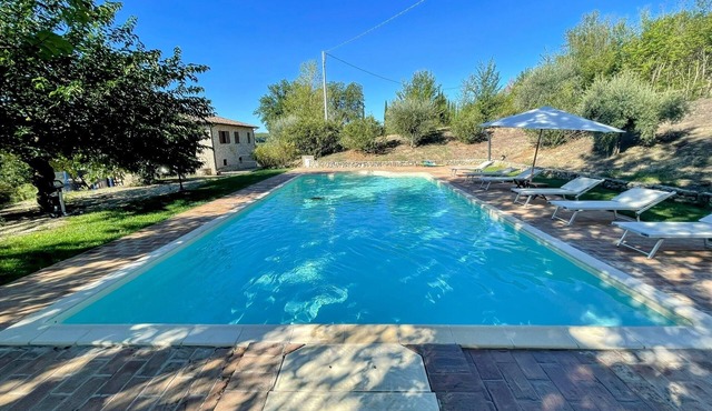 Detached Villa with Games Room, Pool, and Panoramic Views in San Damiano