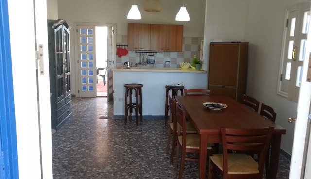 Detached villa with two large verandas, sleeps 8+1, about 400 m from the sea.