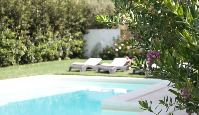 Detached Villa with private pool, few steps from the sandy beach, large garden.