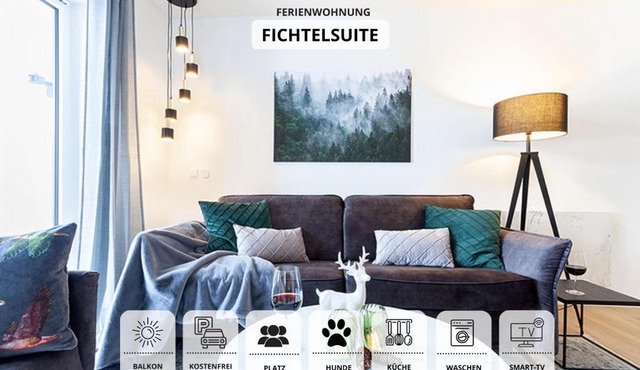Die Fichtelsuite 1-6 Pers Ferienwohnung nahe Ochsenkopf Süd 800m in Fleckl