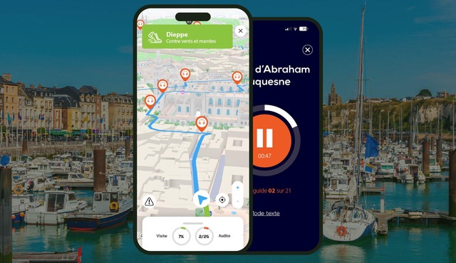 Dieppe: Audio Guided Walking Tour (2h - 22 audio comments)
