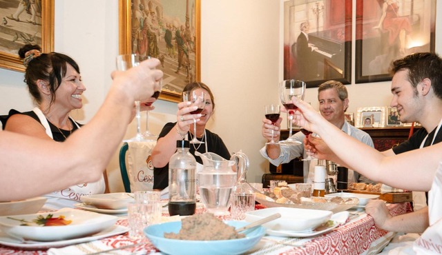 Dining experience at a local's home in Scafati with cooking demo