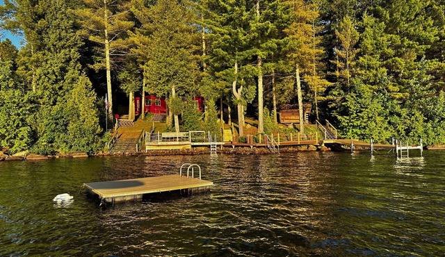 Direct waterfront overlooking forever wild forest on a hidden dead end street