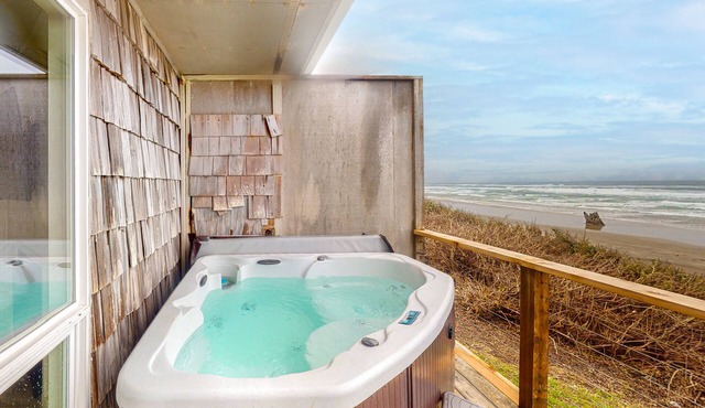 Dog-friendly oceanfront home with private hot tub & amazing view - walk to beach