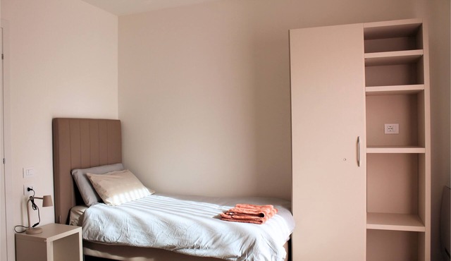 Double room, private bathroom outside the room