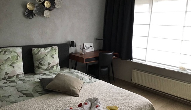 Double room with garden view in the green Kempen