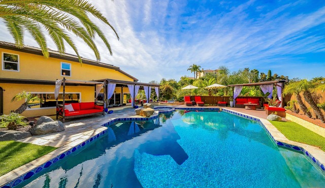 Dreamy SoCal home near the beach with pool, hot tub, pool table, grill & firepit