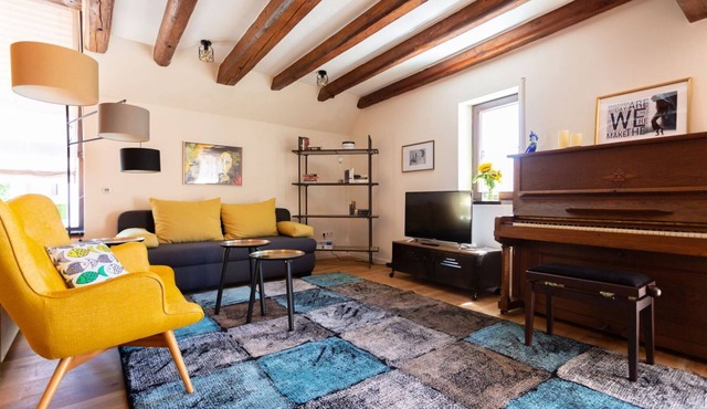 Duplex apartment on 2 floors with freshly tuned piano in Obernburg am Main