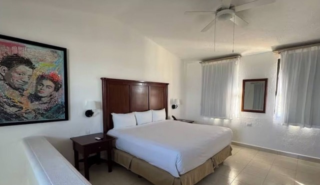 Duplex-Style Ocean View Studio with Balcony at Family Friendly Cancun Resort