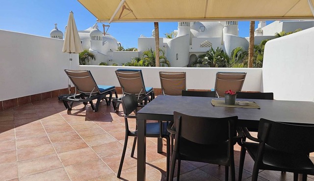 Duplex with large terrace in urbanization with heated pool