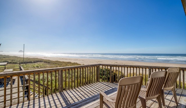 Easy-Going Fun in this Five-Bedroom Oceanfront Home with Private Beach Access