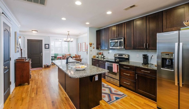 Eclectic 3BR Steps to Main Street with a Patio